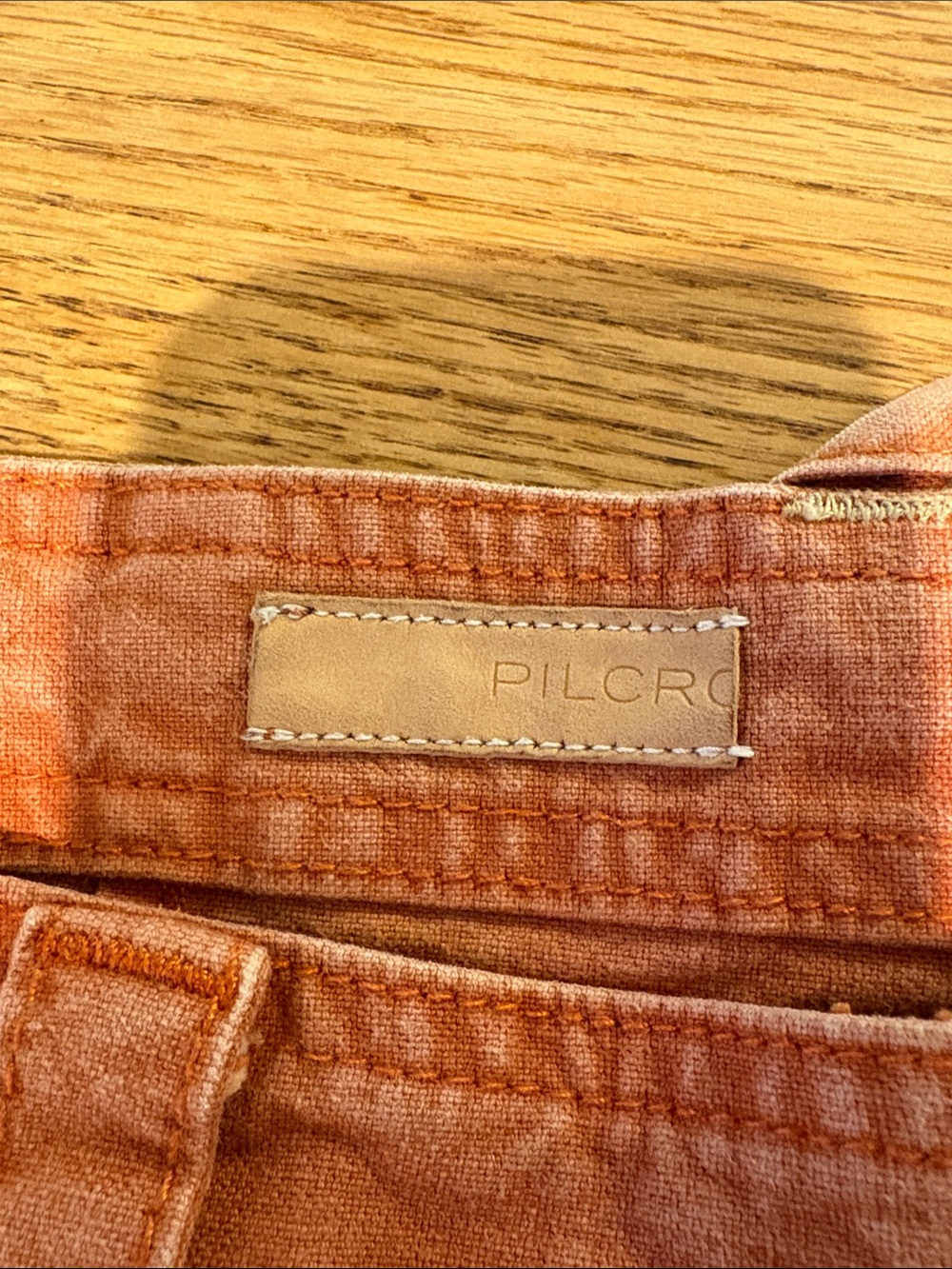 Pilcro Wide Leg Carpenter Pants in Burnt Orange - Picture 3 of 3